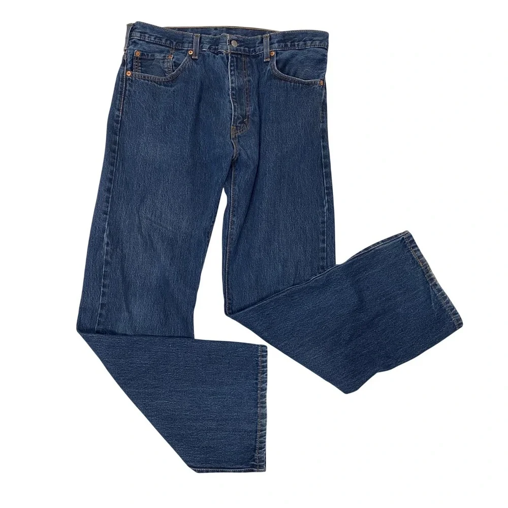 Levis 517 Bootcut Jeans Mens 38x32 Medium Wash Blue Denim Western 00517-0217
